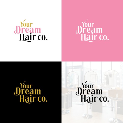 wordmark logo for hair ecommerce