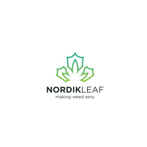 Modern Logo for NordikLeaf, Medical Marijuana Grower and Facility.