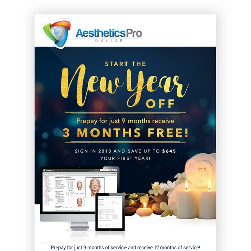 Email design for Aesthetics Pro