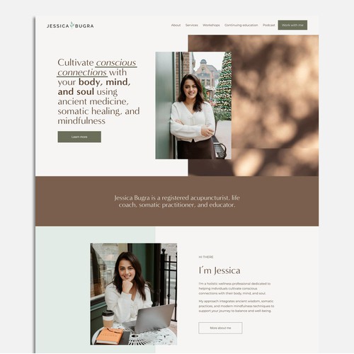 Calm & Inviting Squarespace Website Design for Acupuncturist & Life Coach