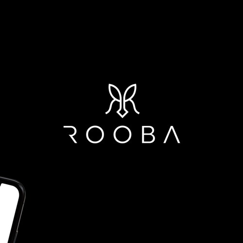 Minimalist logo design for ROOBA