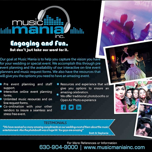 Create a preferred vendor ad for Music Mania Inc.