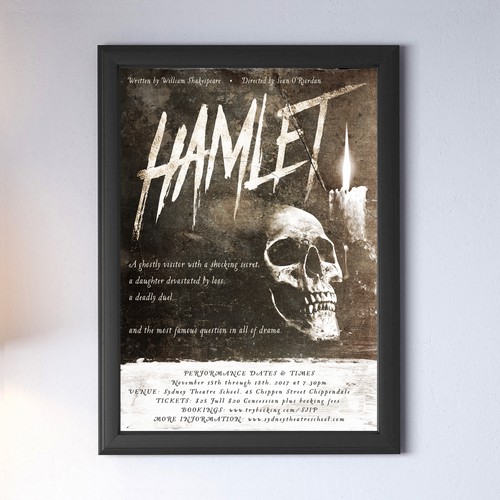 Poster design for "Hamlet"
