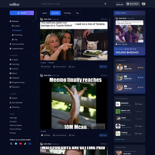 Meme community site like 9gag/mememaker.io