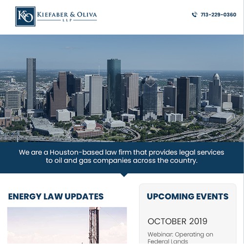 Kiefaber and Oliva LLP  Email Newsletter template