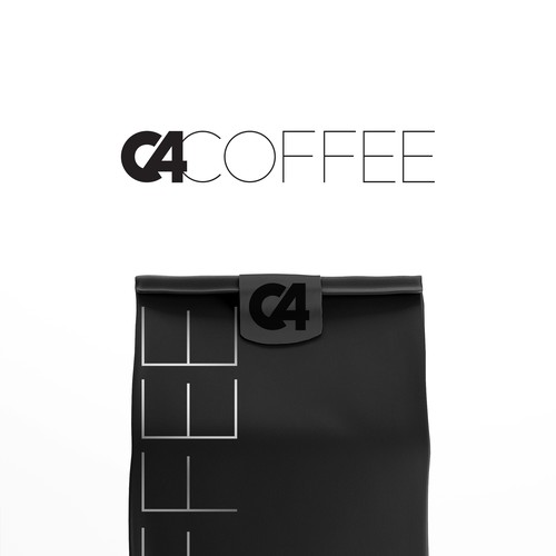 Bold logo for a high caffeine coffee pack