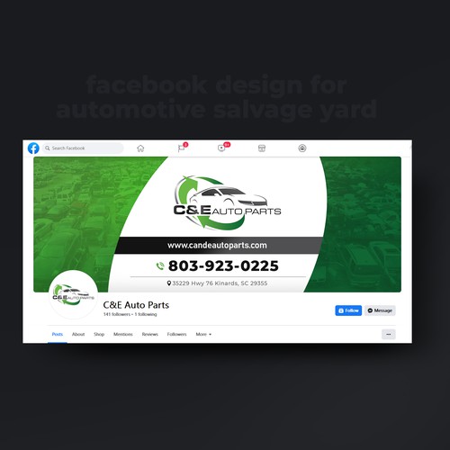 Facebook Cover Design for Automotive Yard