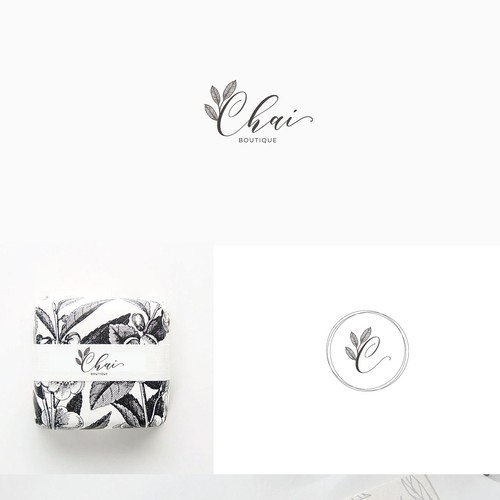 Logo concept for Chai Boutique - a tea store chain