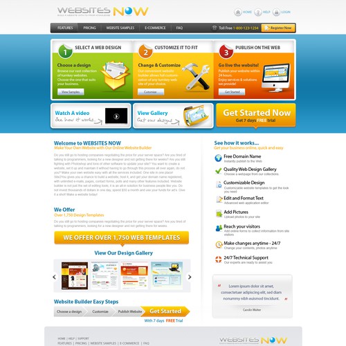 A fresh layout, design and logo for website creation site