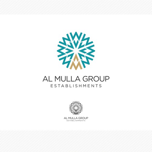 logo and business card for Al Mulla Group Establishments