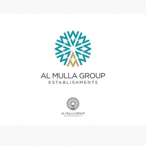 logo and business card for Al Mulla Group Establishments