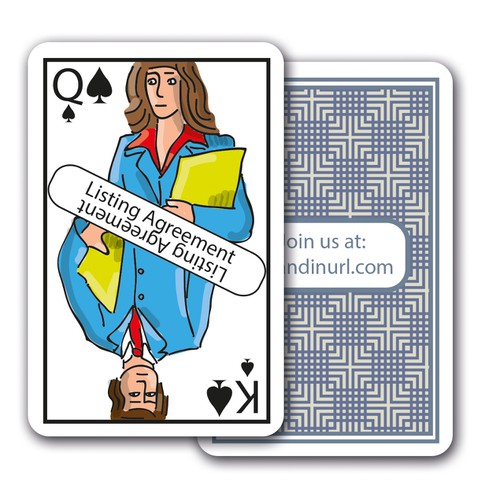 Create a business card that looks like a king/queen of spades for mysterious group