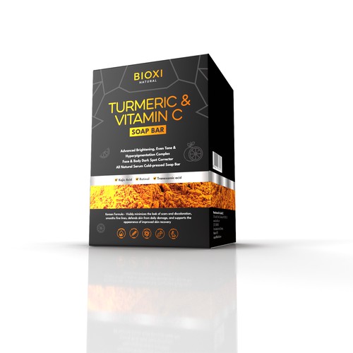Bioxi Turmeric + Vitamin C Soap Packaging Design