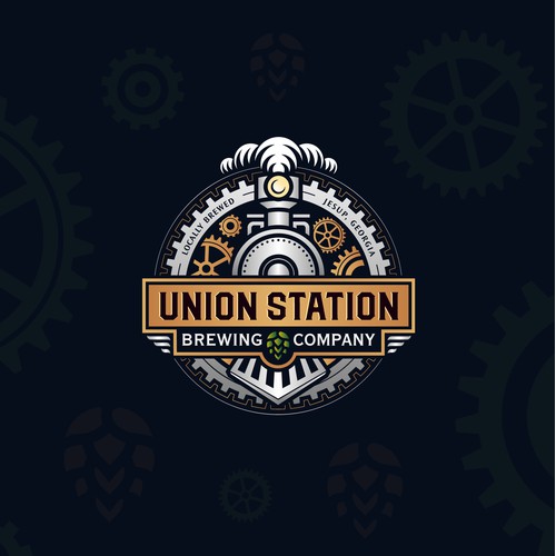 Steampunk logo concept for Union Station Brewing Company.