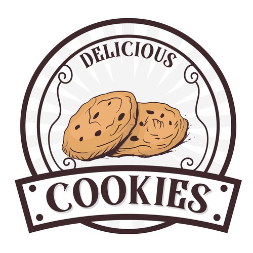 Cookies Logo Badge in Vintage Style