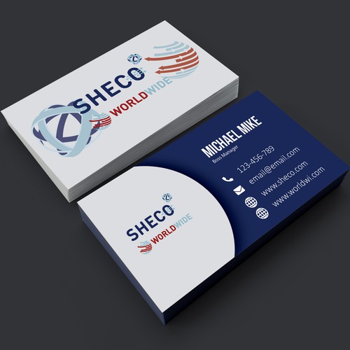 Business Card Concept for Sheco and WorldWide