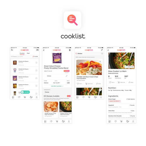 Cooklist App Design