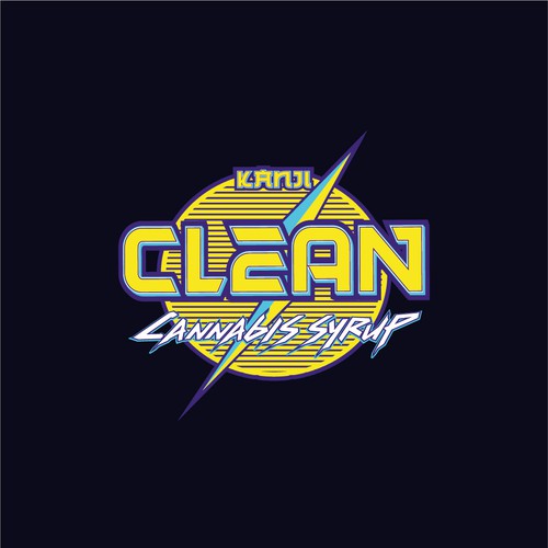 Design a Japanese cyberpunk style logo for a cannabis syrup