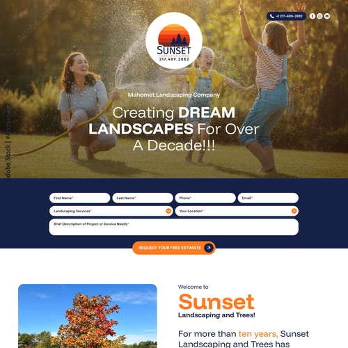Sunset Landscaping — Landscaping Services WordPress Website