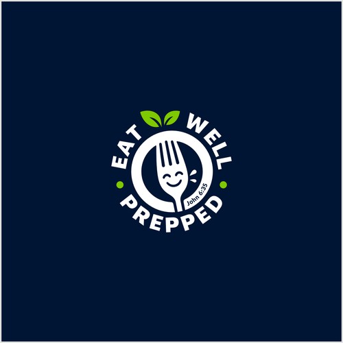 Happy Fork Face Smiling for Healthy Food logo
