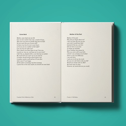Poetry book - Typesetting