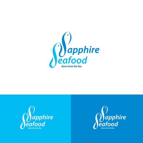 Logo concept for sustainable seafood.