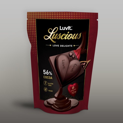 Label design for a Premium Chocolate Homepack