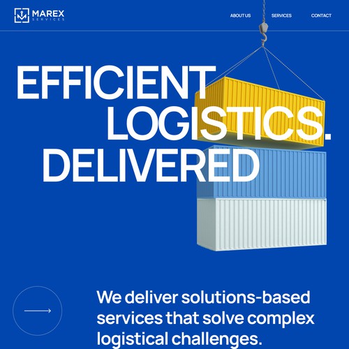 Website concept for logistics company