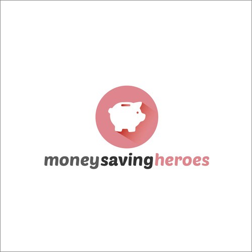 Logo concept for money saving piggy bank