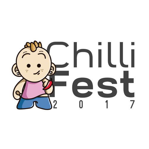 kick ass brand logo for "Chilli Fest 2017"