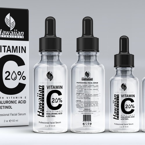 Label design Vitamin C Facial Serum