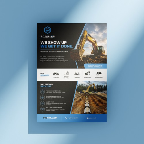 Modern Construction Flyer for RA Miller Construction