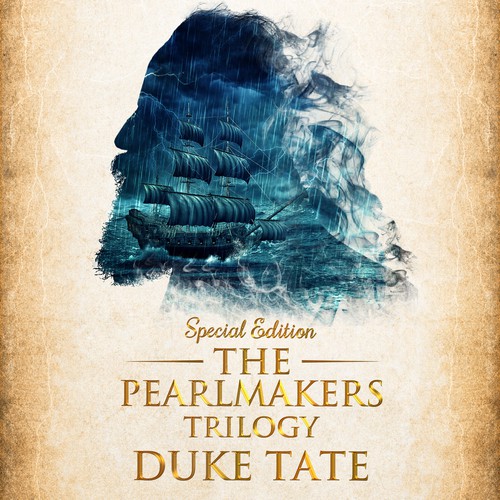 Audio cover design - The Pearlmakers Trilogy by Duke Tate