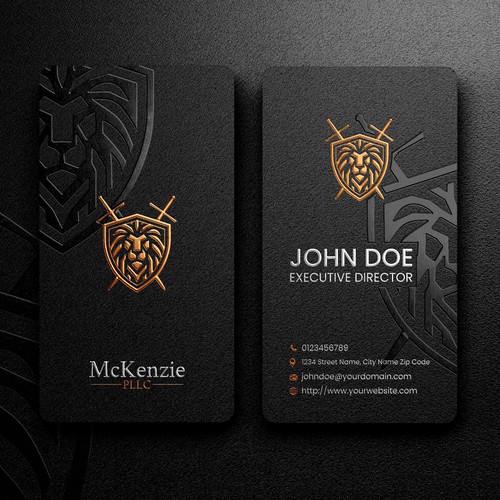 Luxury Business Card Design for McKenzie PLLC