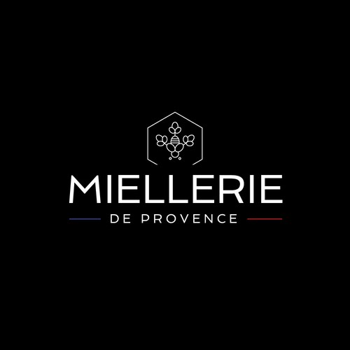 Concept de logo pour une entreprise vendant du miel artisanale de Provence 