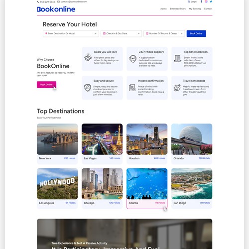 Travel and Hotel Booking Web design