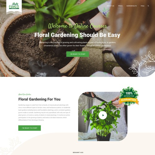 Gardening landing Page