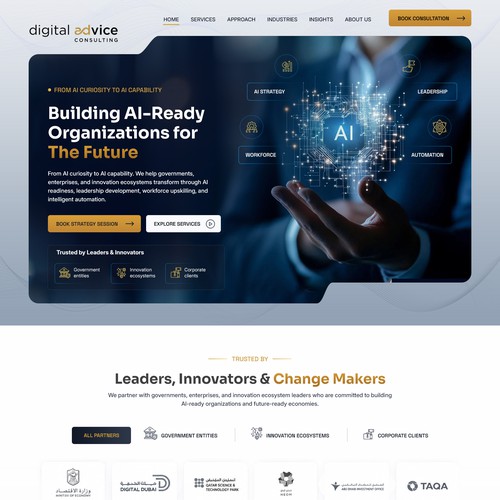 AI & Data Tech Enterprise Landing Page