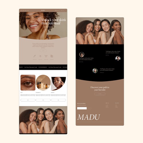 Neutral Palette Squarespace Site for Dermatologist