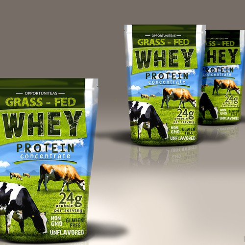 OPPORTUNITEAS - GRASS FED WHEY - label - packaging