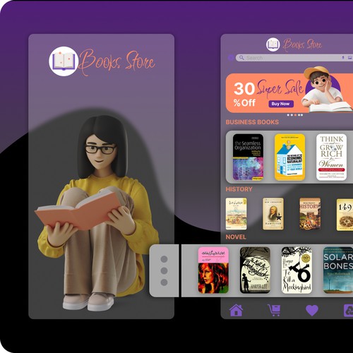 book app ui design