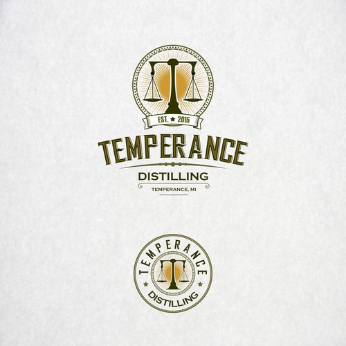 Logo for distilling company