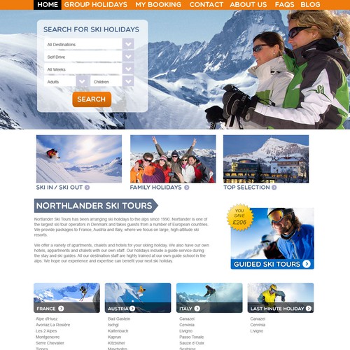 Web Page Design for a Ski Resort