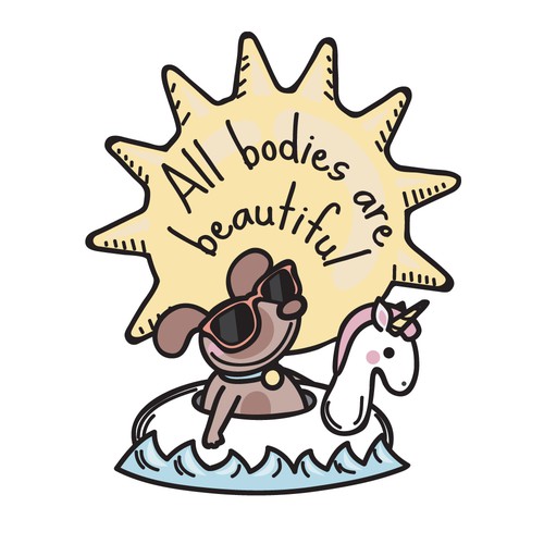 Body Positivity Sticker Design