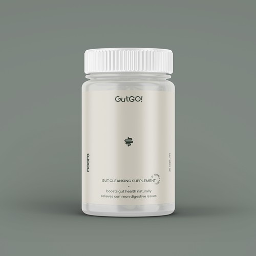 Label Design for GutGo! — Gut Cleansing Supplement