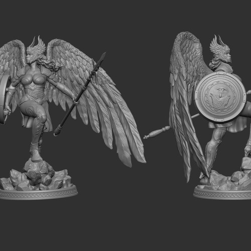 valquiria miniatura 3d 