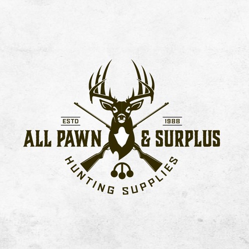 Hunting logo with deer