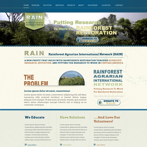 Help Rainforest Agrarian International Network with a new website design