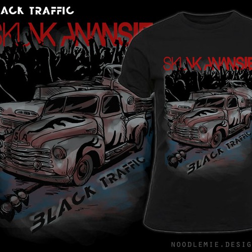 T-shirt design for rock band, Skunk Anansie 