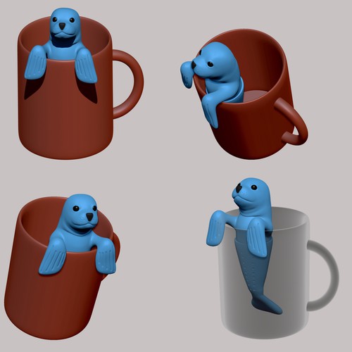 Cute Seal/Sea Lion Silicone Tea Infuser 3D Product Design contest!